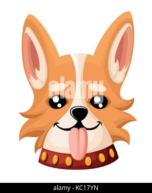 Vector Illustration von niedlichen Hund Welsh Corgi. Schöne Welpen für Grußkarte, Pet Shop oder tierärztlichen Kliniken. Hund Welsh Corgi ständigen Web site Seite und Stock Vektor