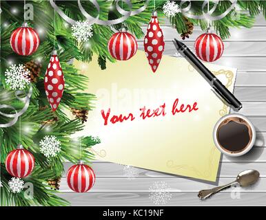 Weihnachten Neujahr design holz- Hintergrund Stock Vektor