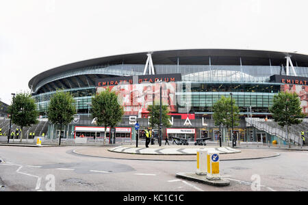 Das Emirates Stadium, Heimstadion des Arsenal Football Club in Islington Highbury, London, England, Großbritannien Stockfoto