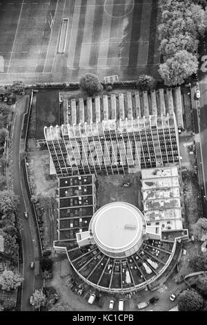 Luftbild von Toastrack Gebäude Manchester Stockfoto