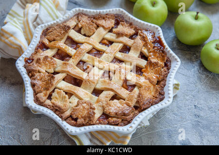 Traditionelle amerikanische Apple Pie Stockfoto