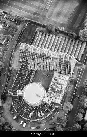 Luftbild von Toastrack Gebäude Manchester Stockfoto