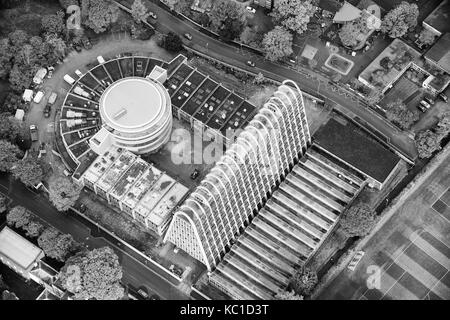 Luftbild von Toastrack Gebäude Manchester Stockfoto