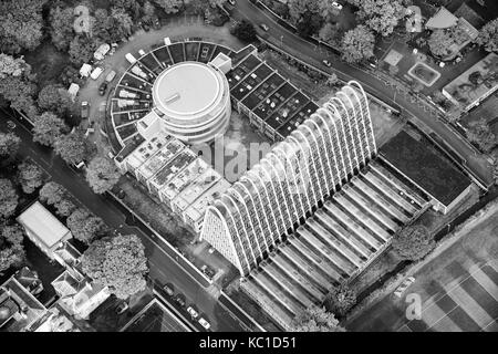 Luftbild von Toastrack Gebäude Manchester Stockfoto