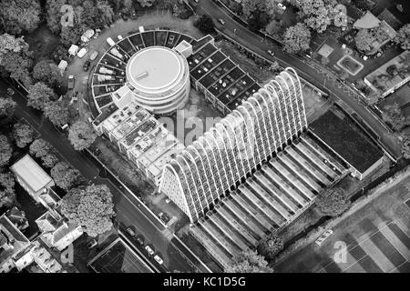 Luftbild von Toastrack Gebäude Manchester Stockfoto