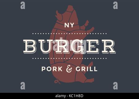 Logo der Burger Bar Stock Vektor