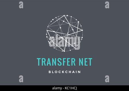 Logo für blockchain Technologie Stock Vektor