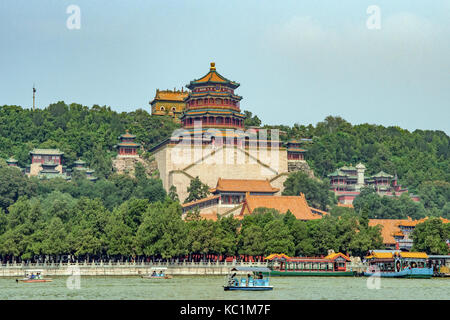 Turm der Buddhistische Räucherstäbchen, Sommerpalast, Peking, China Stockfoto