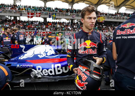 Motorsport: FIA Formel 1 Weltmeisterschaft 2017, Grand Prix von Malaysia, #10 Pierre Gasly (FRA, Scuderia Toro Rosso), Verwendung weltweit Stockfoto