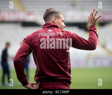 Turin, Stadio Olimpico Grande Torino Italien am 1. Oktober 2017. Andrea Belotti die Serie A Gleichen Torino FC vs Hellas Verona Credit: Alberto Gandolfo/Alamy leben Nachrichten Stockfoto