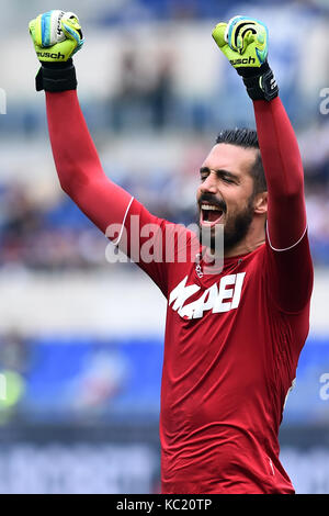 Rom, Italien. 01 Okt, 2017. Rom 01-10-2017 Olympiastadion Lega Serie A Lazio Sassuolo Nella foto Andrea Consigli Foto Fotografo01 Gutschrift: Unabhängige Fotoagentur/Alamy leben Nachrichten Stockfoto