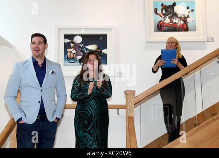 Dorset, Großbritannien. 01 Okt, 2017 Künstler doug Hyde Kunstgalerie Dorchester, Dorset, Großbritannien öffnet. Doug hyde Credit: finnbarr Webster/alamy leben Nachrichten Stockfoto