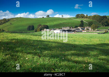 Von appletreewick. Zu Fuß südöstlich von burnsall in Richtung drebley entlang River Wharfe. wharfedale Stockfoto