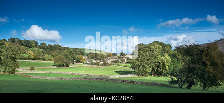 Von appletreewick. Zu Fuß südöstlich von burnsall in Richtung drebley entlang River Wharfe. wharfedale Stockfoto