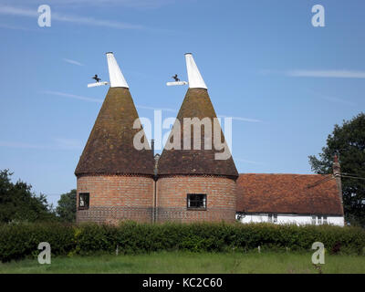 Oast House in Kent, England Stockfoto