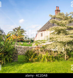 Bauernhaus in Devon, England, im Herbst Stockfoto