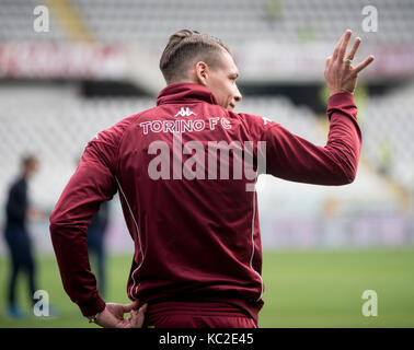 Turin, Stadio Olimpico Grande Torino Italien am 1. Oktober 2017. Andrea Belotti die Serie A Gleichen Torino FC vs Hellas Verona (Foto von Alberto Gandolfo/Pacific Press) Stockfoto