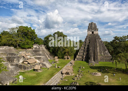 Januar 7, 2015 Tikal, Guatemala: Tempel des Jaguars auch als Tempel am Hauptplatz von Tikal Nationalpark bekannt Stockfoto