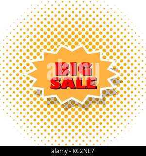 Big sale Poster Pop Art Stil. Vector Illustration. Stock Vektor