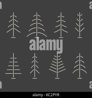 Abstrakte minimalistisch Weihnachtsbäume Stock Vektor