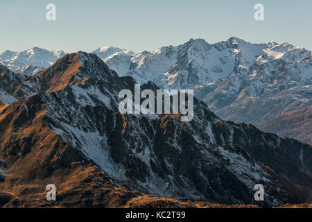 Italien, Trentino Alto Adige, Brenta Gruppe Blick von Luco Peak. Stockfoto