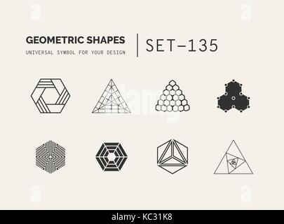 Satz von Universal minimale geometrische Stock Vektor