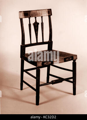 Side Chair, 1800-1810, in Baltimore, Maryland, USA, US-amerikanischen, Mahagoni, Ahorn, Tulip poplar, Zuckerrohr, Möbel Stockfoto