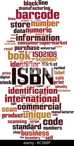 ISBN Wort cloud Konzept. Vector Illustration Stock Vektor