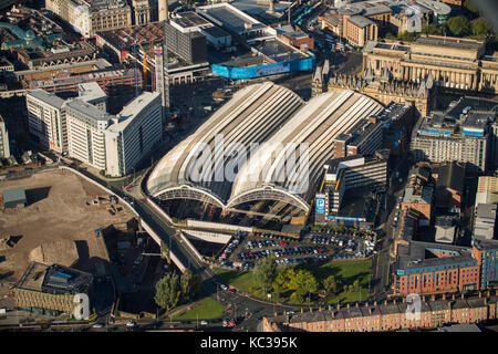 Luftbild vom Bahnhof Liverpool Lime Street Stockfoto