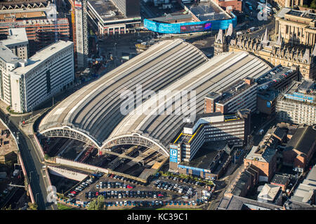 Luftbild vom Bahnhof Liverpool Lime Street Stockfoto