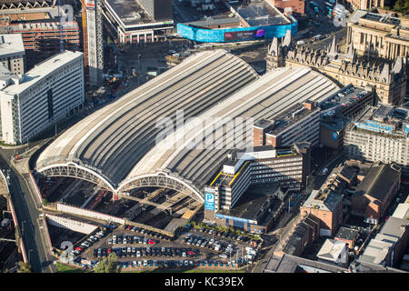 Luftbild vom Bahnhof Liverpool Lime Street Stockfoto