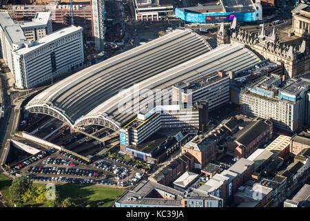 Luftbild vom Bahnhof Liverpool Lime Street Stockfoto