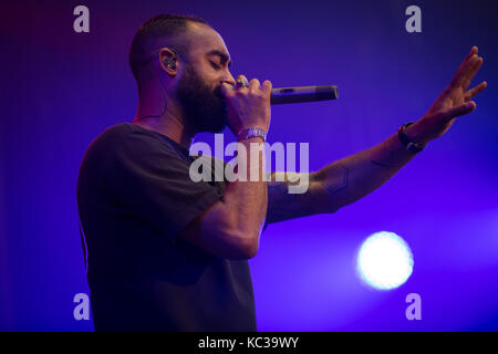 Der englische Drum and Bass band Rudimental führt ein Live Konzert in der norwegischen Musik Festival Bergenfest 2016. Norwegen, 16/06 2016. Stockfoto