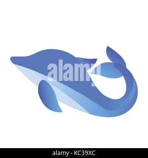 Fische blaue Symbol Stock Vektor