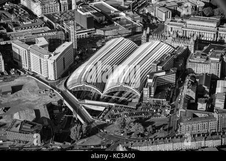 Luftbild vom Bahnhof Liverpool Lime Street Stockfoto