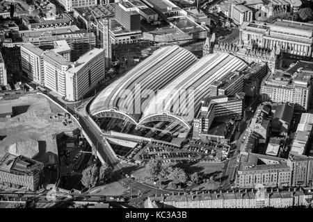 Luftbild vom Bahnhof Liverpool Lime Street Stockfoto