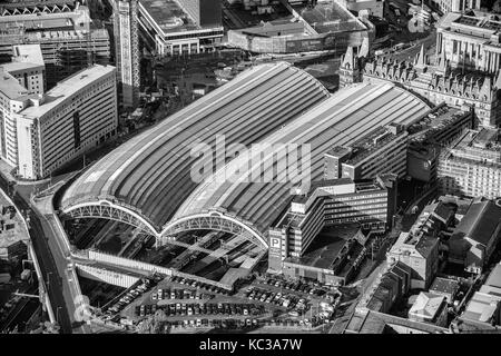 Luftbild vom Bahnhof Liverpool Lime Street Stockfoto