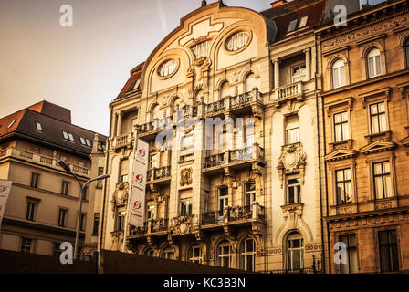 Budapest, Ungarn - 31. Dezember 2016: Klassische arhitectural Details von Budapest. Ungarn Stockfoto