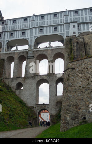 Der staatlichen Burg- und Schlosskomplex von Cesky Krumlov Stockfoto