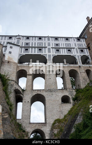 Der staatlichen Burg- und Schlosskomplex von Cesky Krumlov Stockfoto