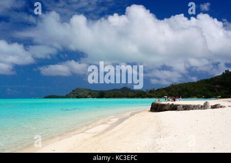 Matira Beach, Bora Bora Stockfoto