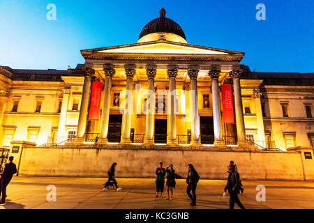 Die National Gallery London, die National Gallery, die National Gallery Fassade, die National Gallery London UK England, national gallery Stockfoto