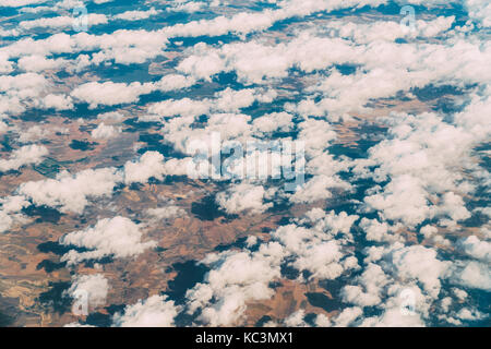 Flugzeug Ansicht des Planeten Erde Horizont Stockfoto