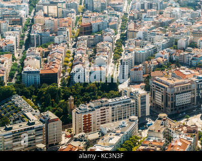 Antenne Flugzeug Aussicht auf Lissabon in Portugal Stockfoto