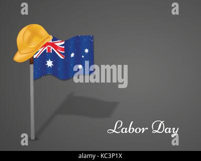 Abbildung der Elemente von Australien Tag der Arbeit Hintergrund Stock Vektor