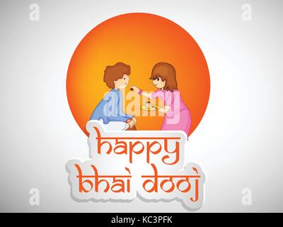 Abbildung: Elemente der Hindu festival Bhai dooj Hintergrund Stock Vektor