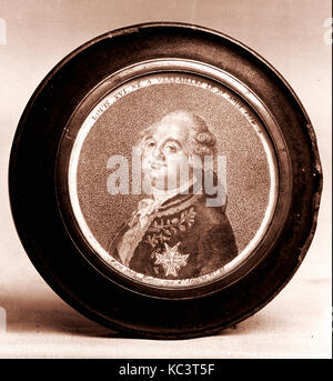 Miniaturbildnis des Marquis De Lafayette, 1770 - 1800 Stockfoto