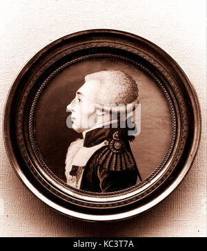 Miniaturbildnis des Marquis De Lafayette, 1775 - 1883 Stockfoto