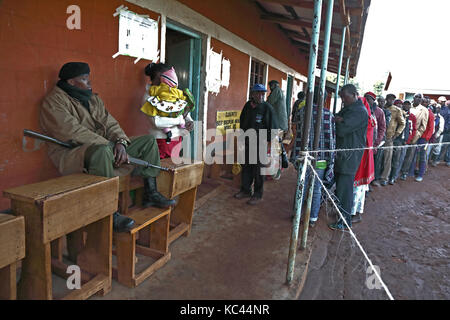 Die kenianischen Wahlen, 8, 2017, August, in der Nähe von kitale Kenia Stockfoto