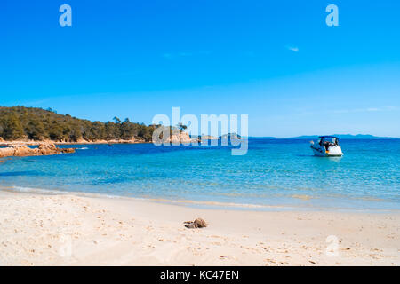 Strand in der Nähe der Stadt La Londe les Maures', var, Côte d'Azur Stockfoto